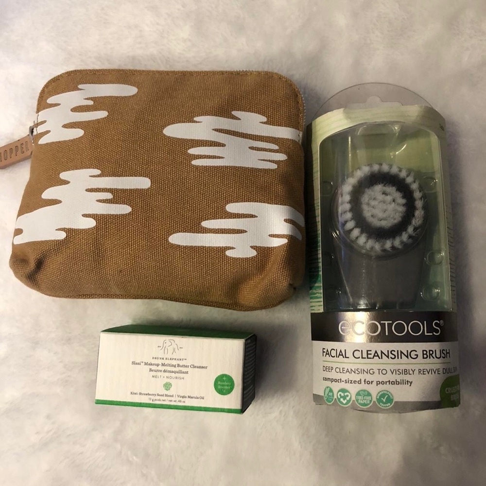 Set -Travel Kit, EcoTools Cleansing Brush & Drunk Elephant Makeup Removing Balm